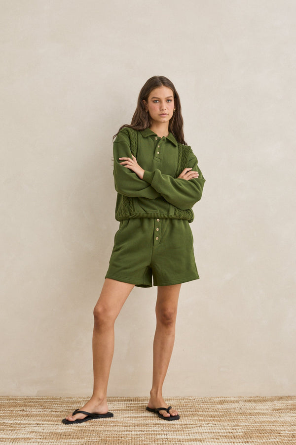 Drawstring Fleece Short