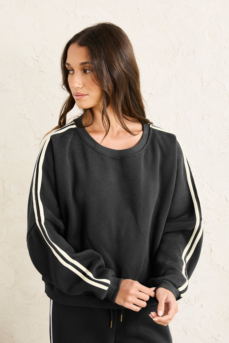 Contrast Sweatshirt Charcoal