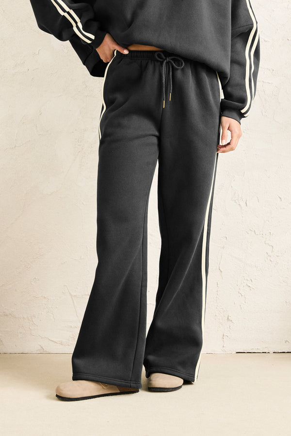 Contrast Track Pant Charcoal