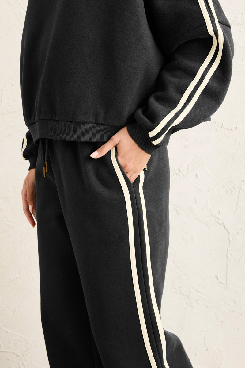 Contrast Track Pant Charcoal