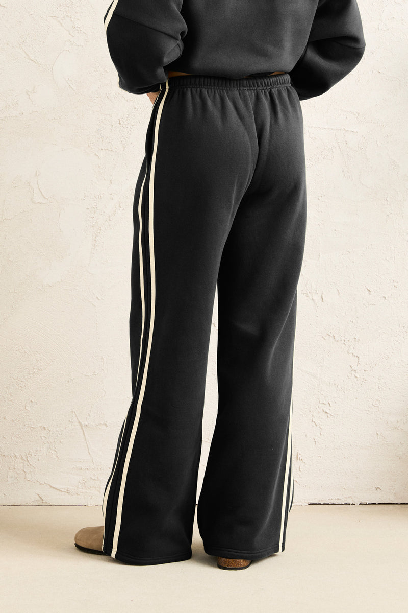 Contrast Track Pant Charcoal