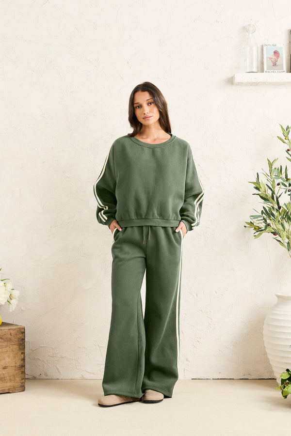 Contrast Track Pant Sage