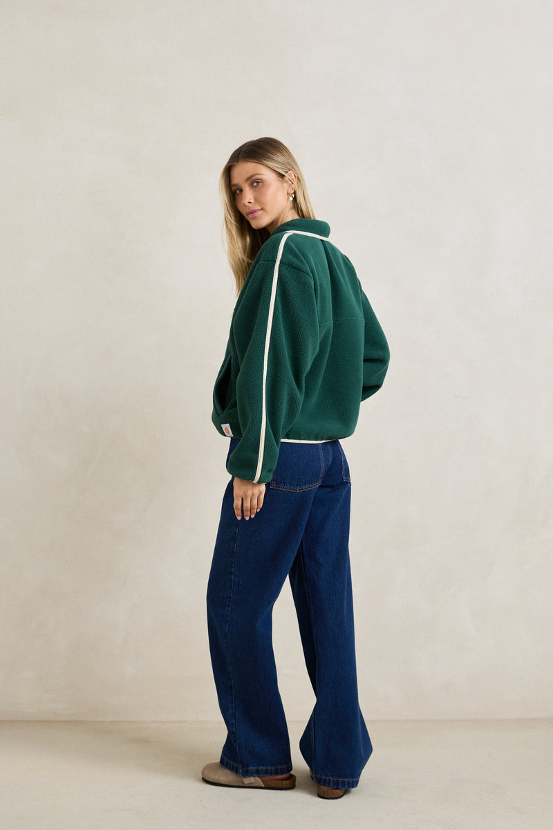 Camp Half Zip Sherpa Pullover Pine