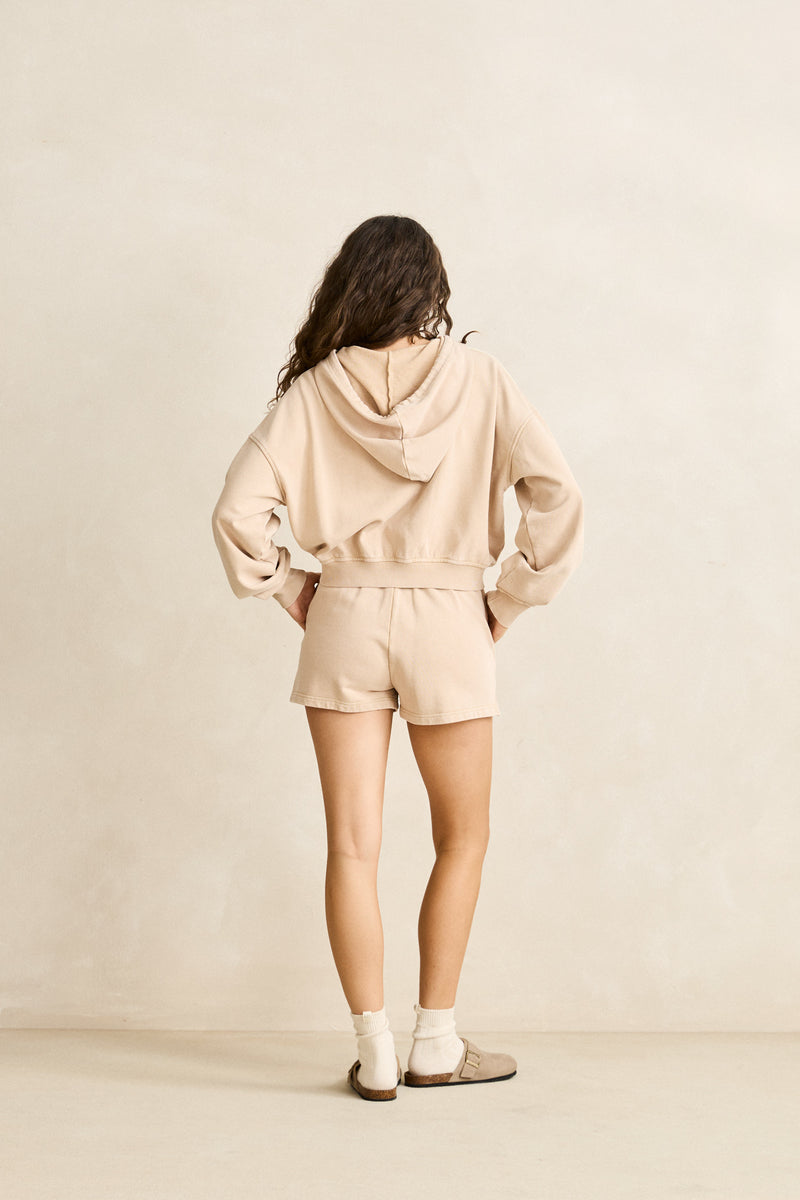 Sunwash Terry Full Zip Hoody Natural