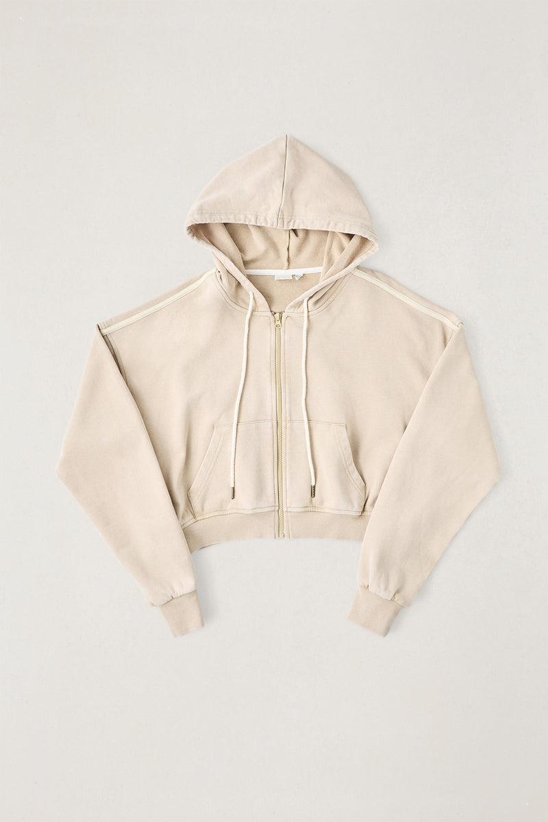 Sunwash Terry Full Zip Hoody Natural