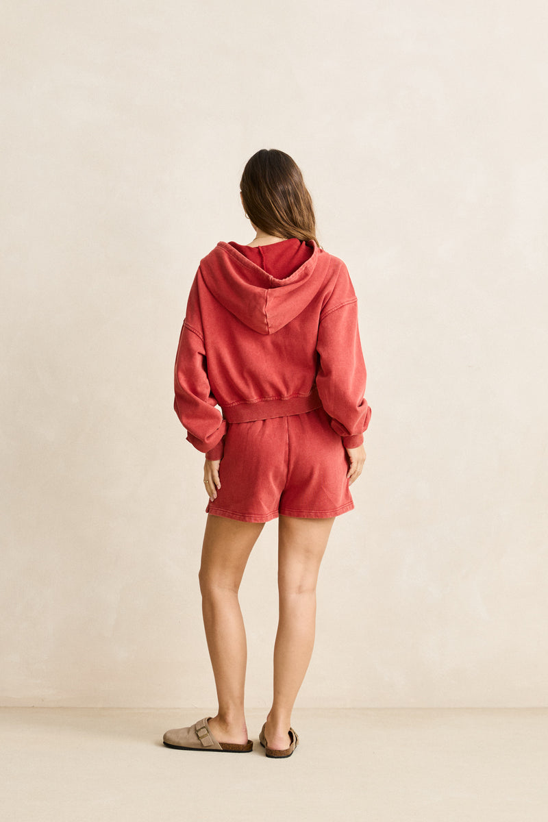 Sun Wash Terry Short Washed Red