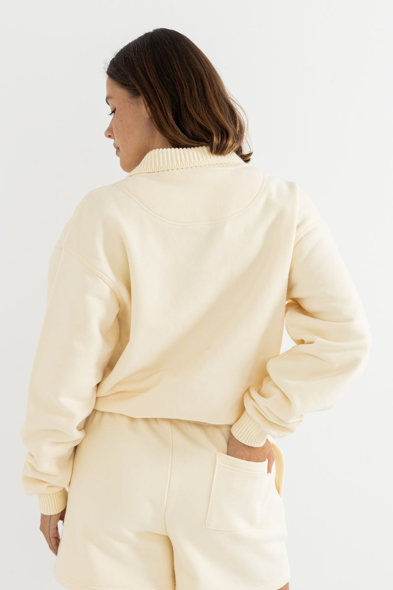 Eloise Cable Knit Fleece Cream