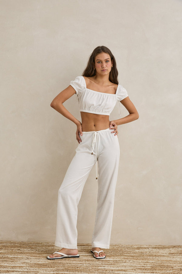 Ravello Cap Sleeve Linen Top