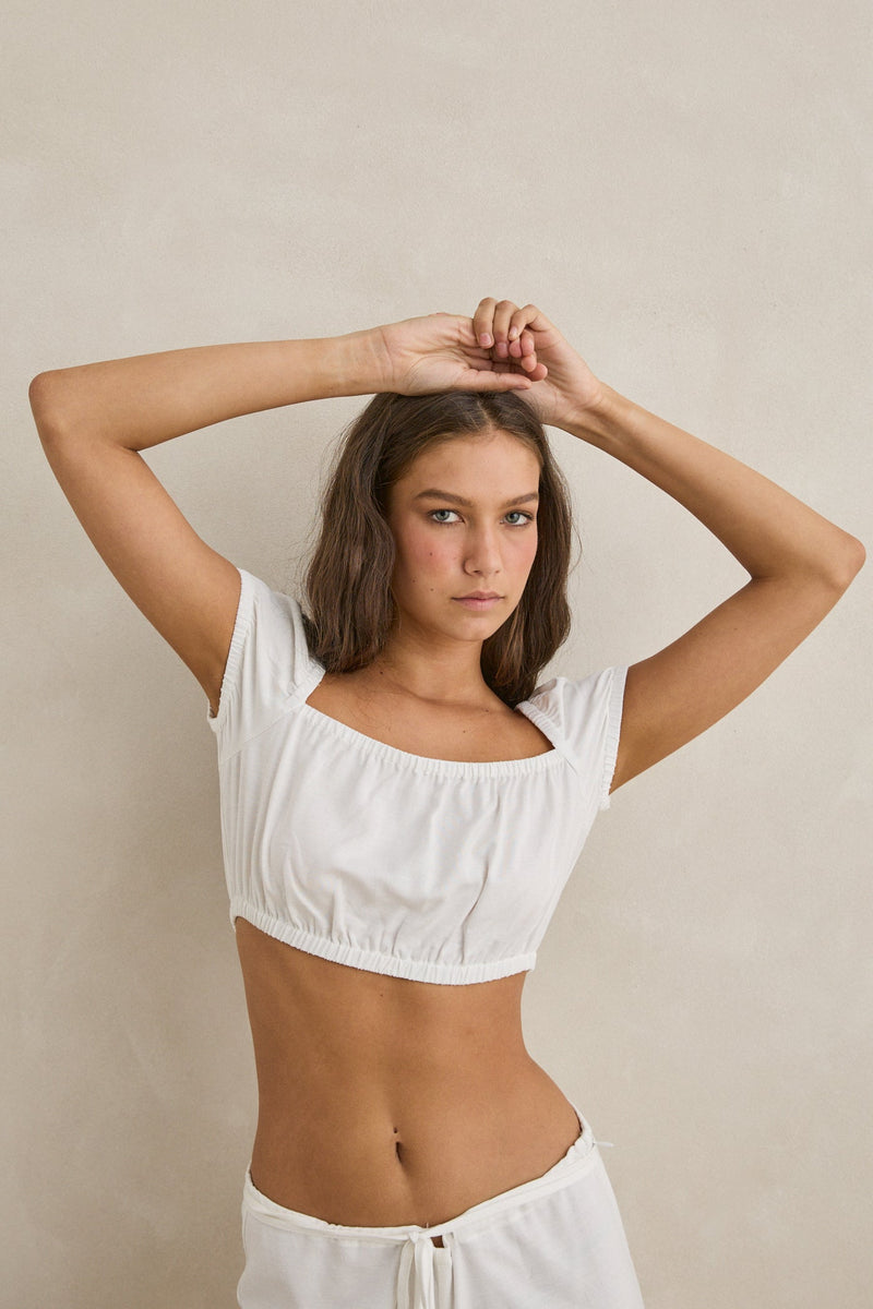 Ravello Cap Sleeve Linen Top