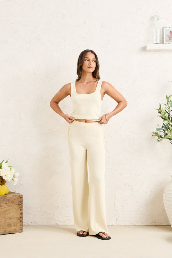 Clara Knit Singlet Cream