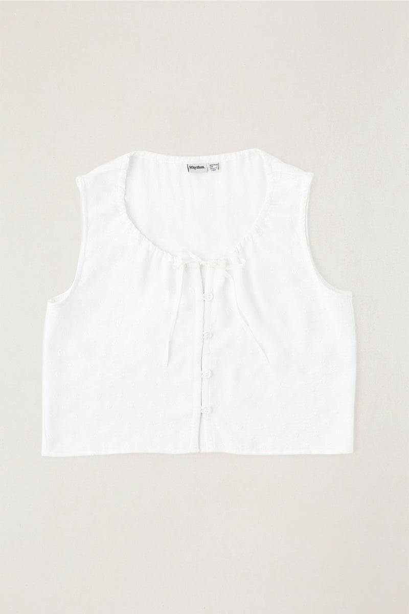 Leni Vest Top White