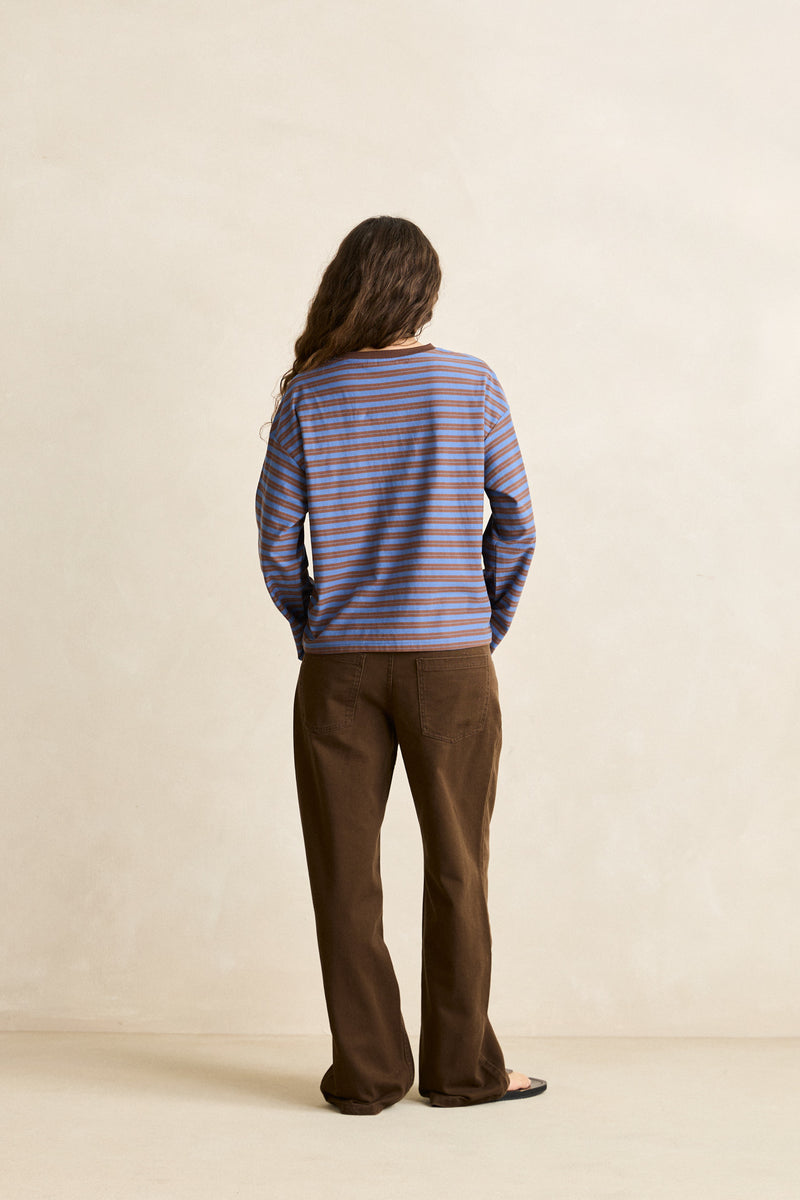 Porto Stripe Long Sleeve Cafe