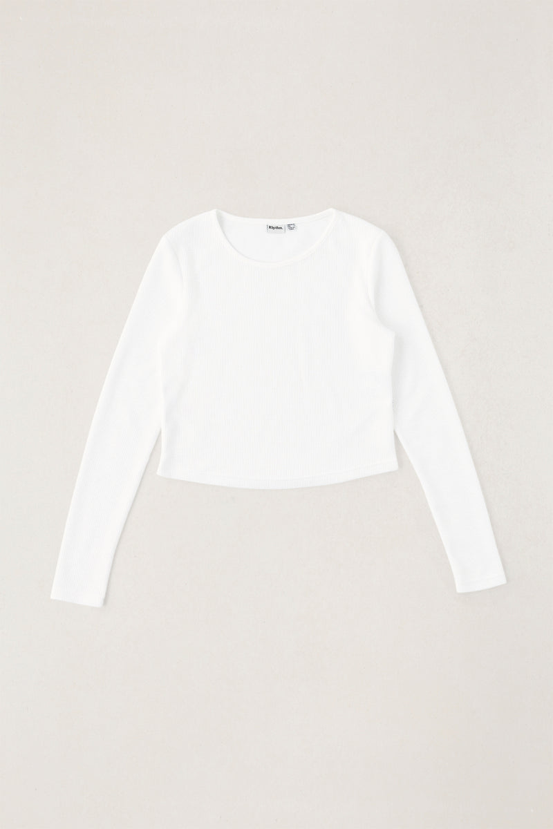 Waffle Long Sleeve  White
