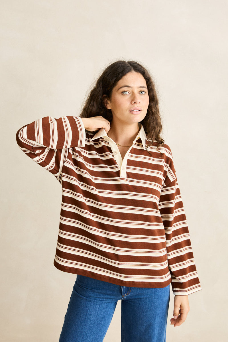 Essential Rugby Polo Chocolate