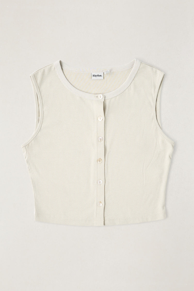 Petra Button Down Singlet Olive