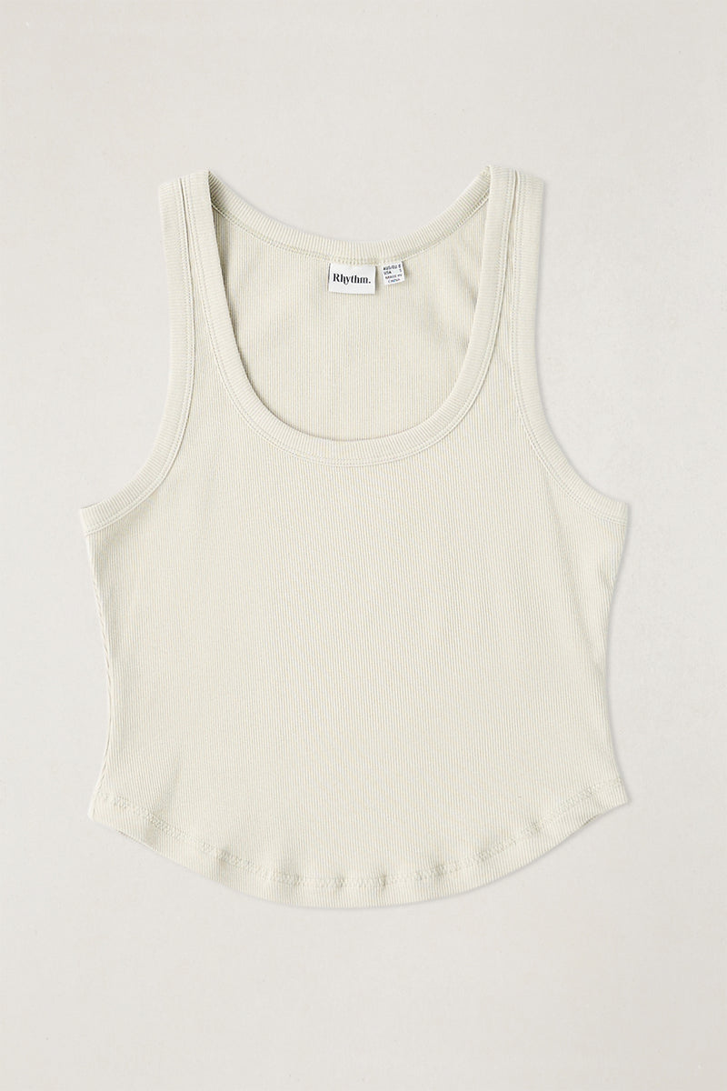 Essential Rib Singlet Ash