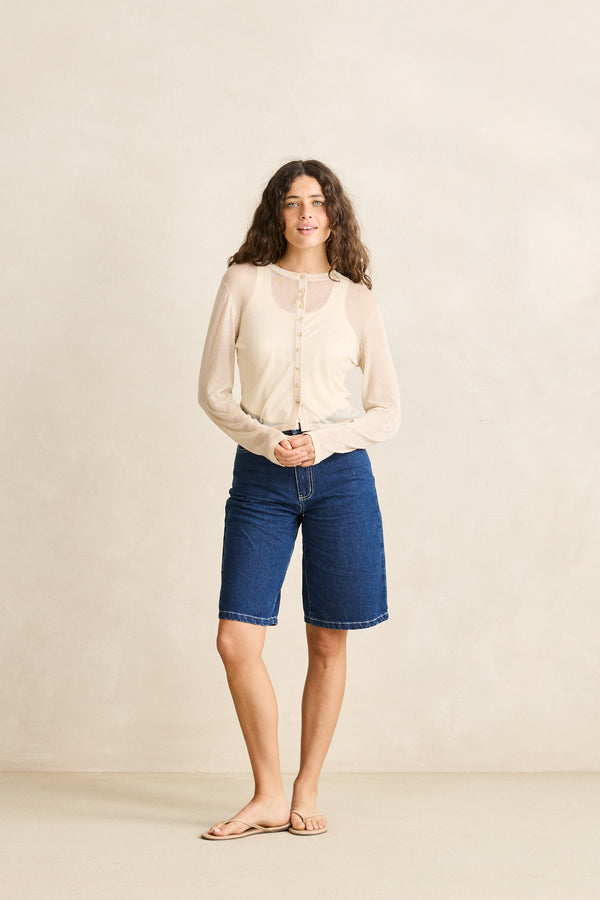 Rumi Sheer Knit Set Natural