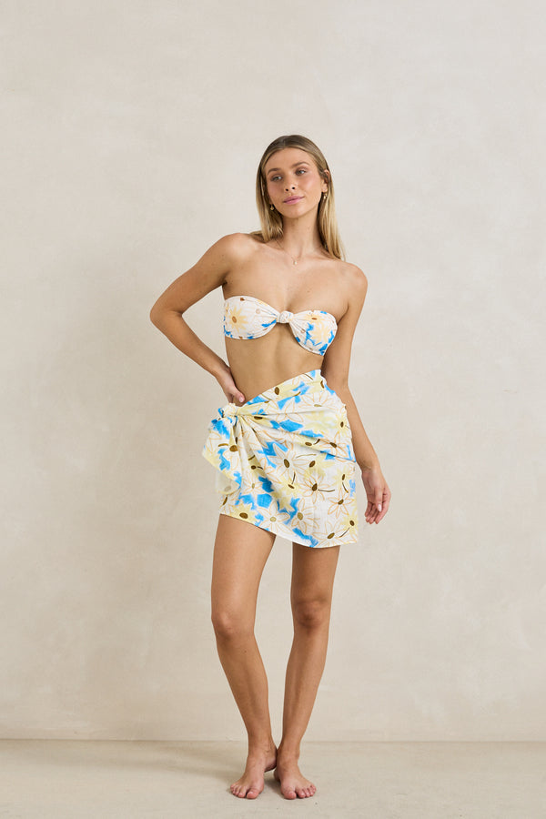 Goldie Floral Scarf  Blue