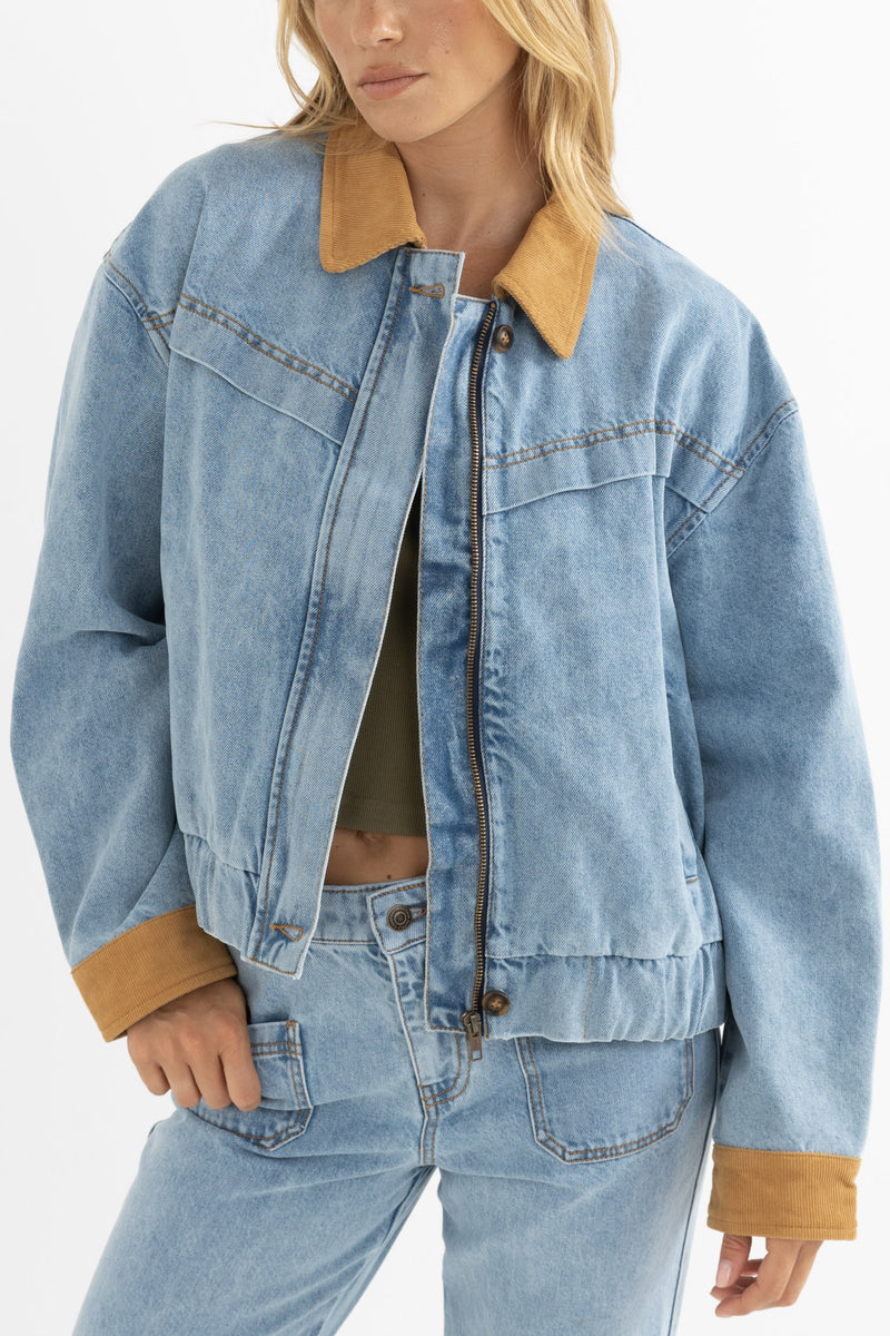 Mila Insulated Denim Jacket Denim