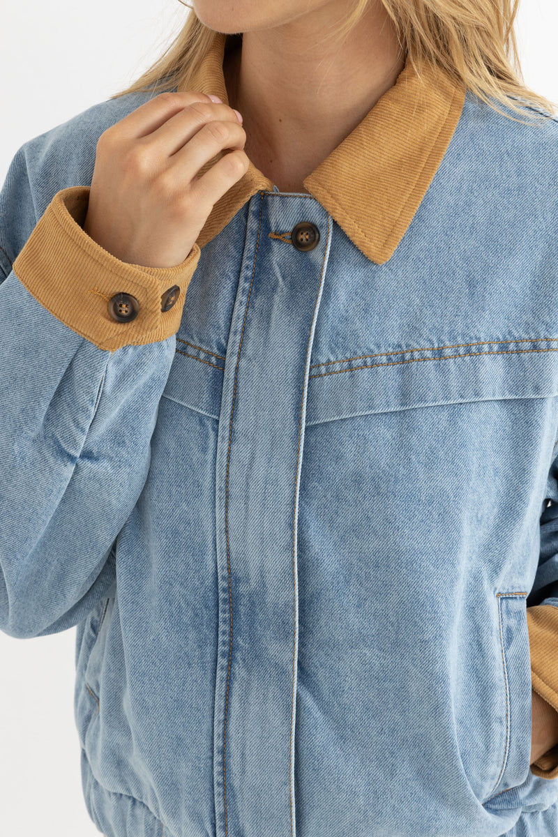 Mila Insulated Denim Jacket Denim