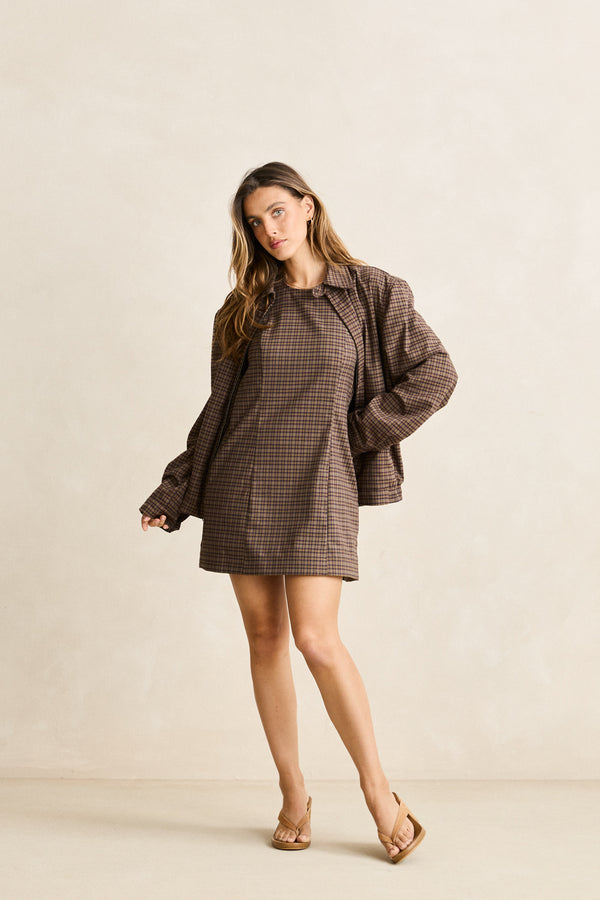 Jordy Check Jacket Cafe