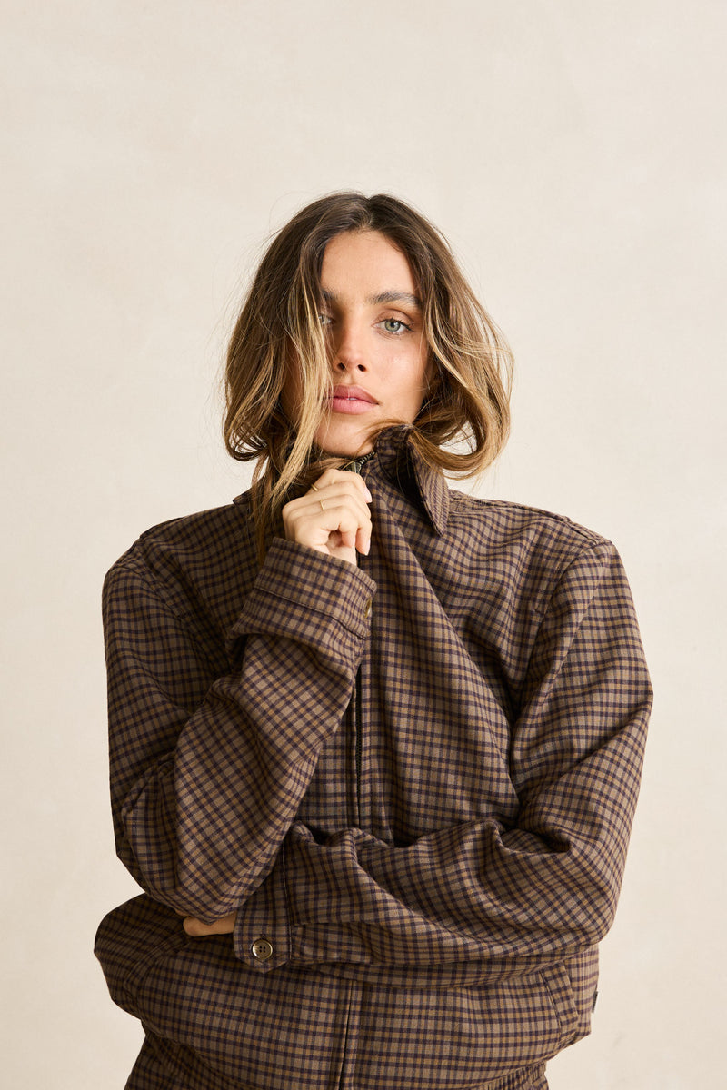 Jordy Check Jacket Cafe