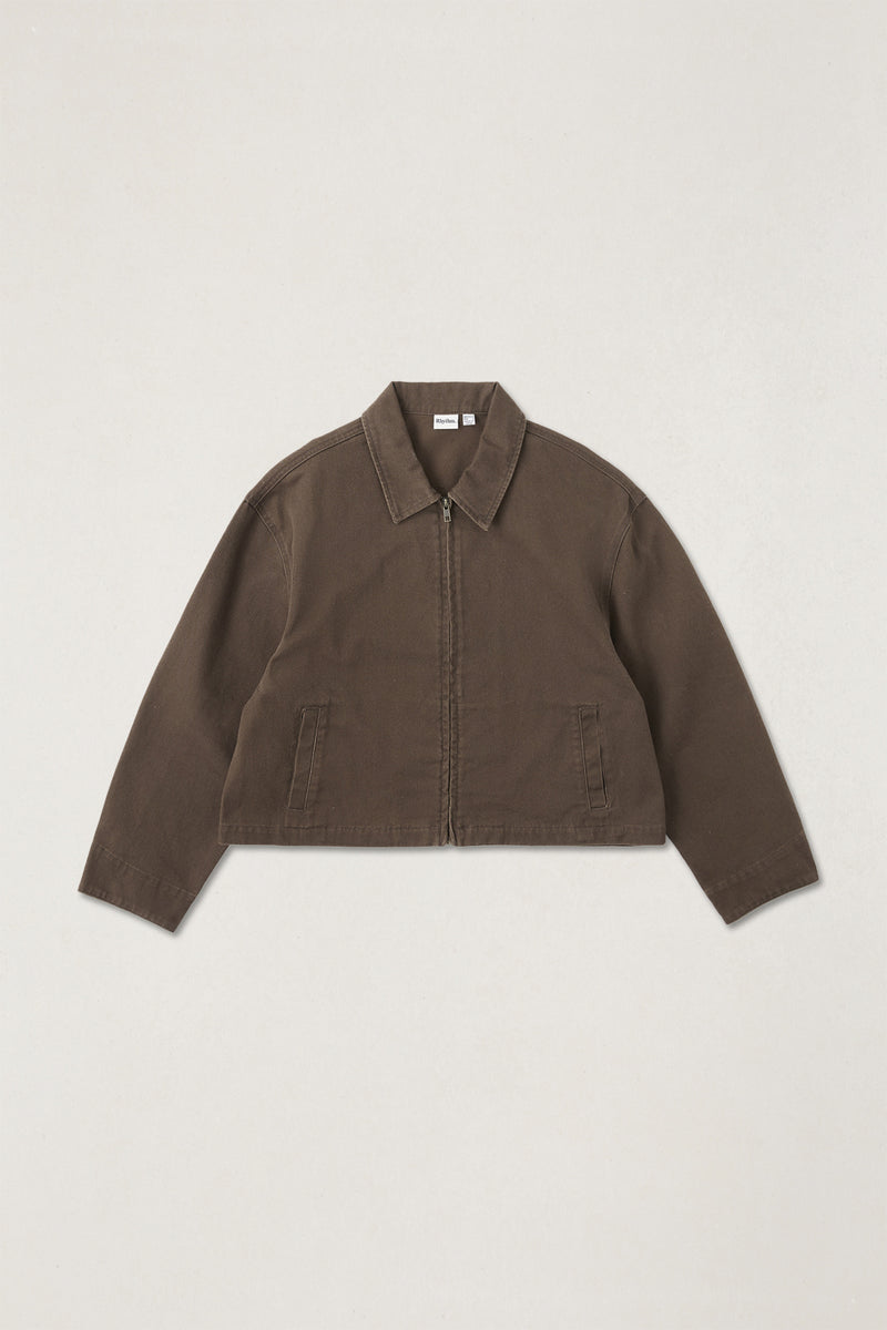 Capri Relaxed Cropped Jacket Cafe