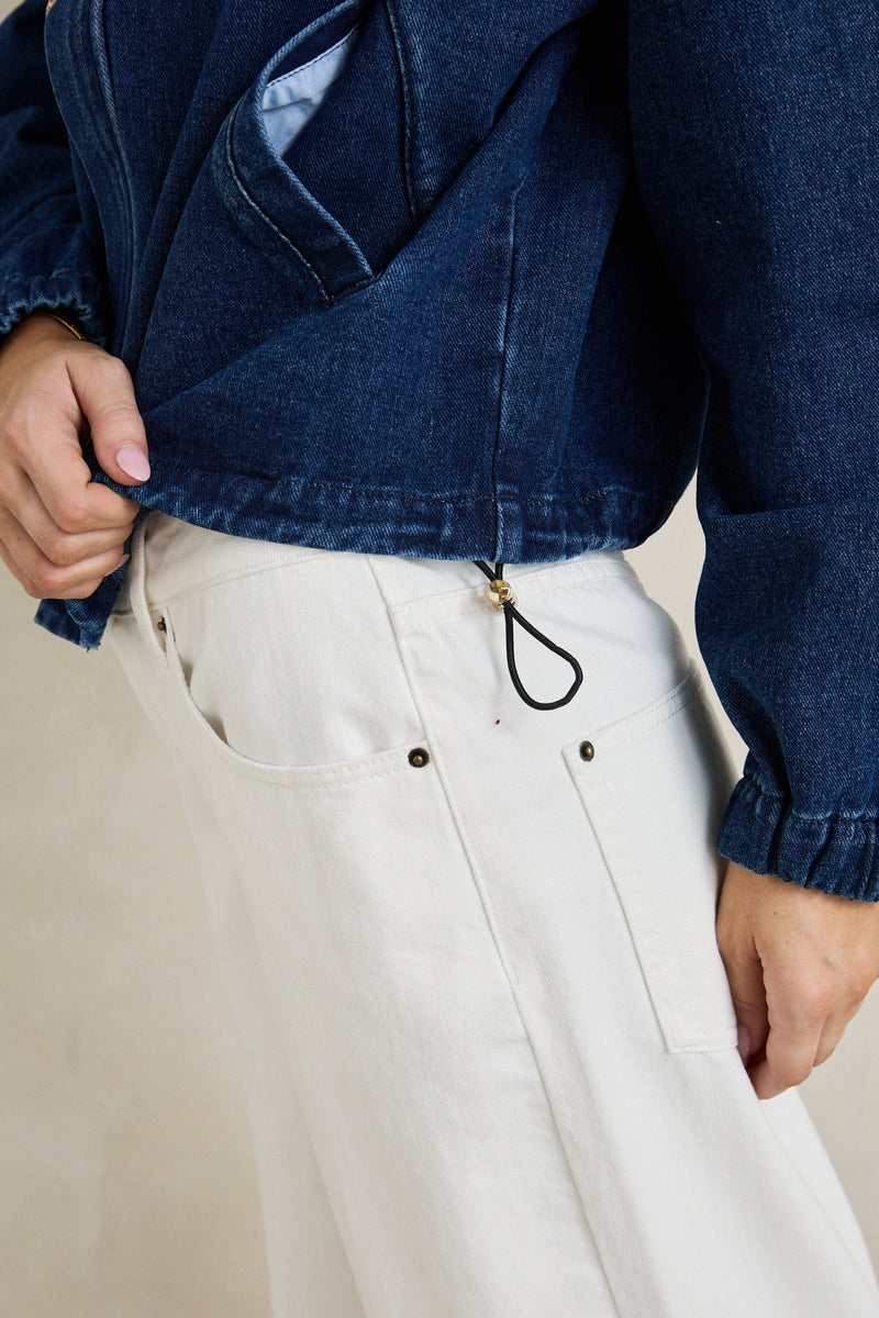 Juna Denim Funnel Jacket Dark Blue Wash