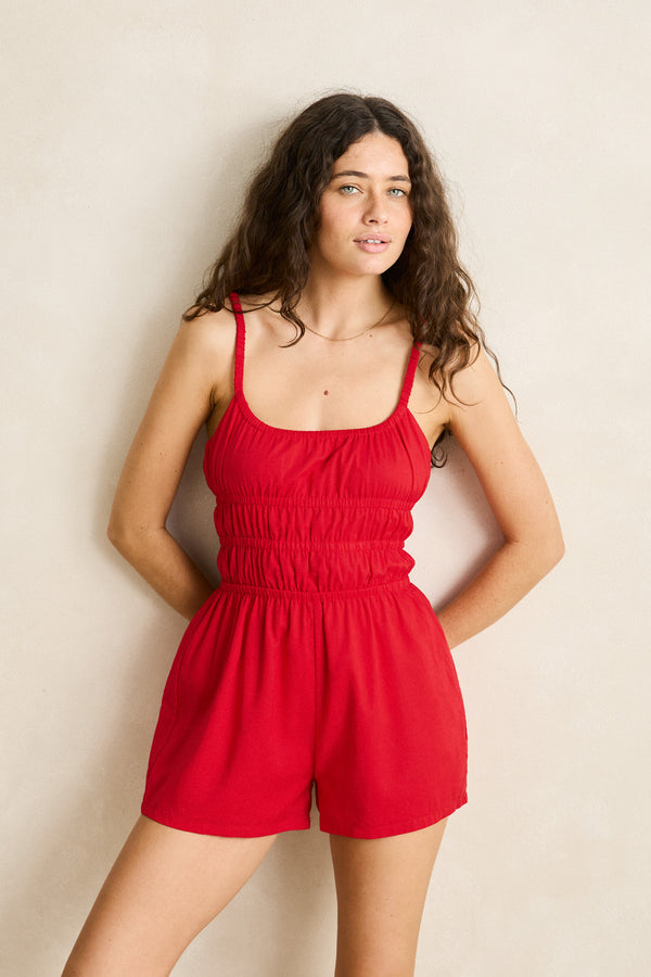 Luca Playsuit Cherry