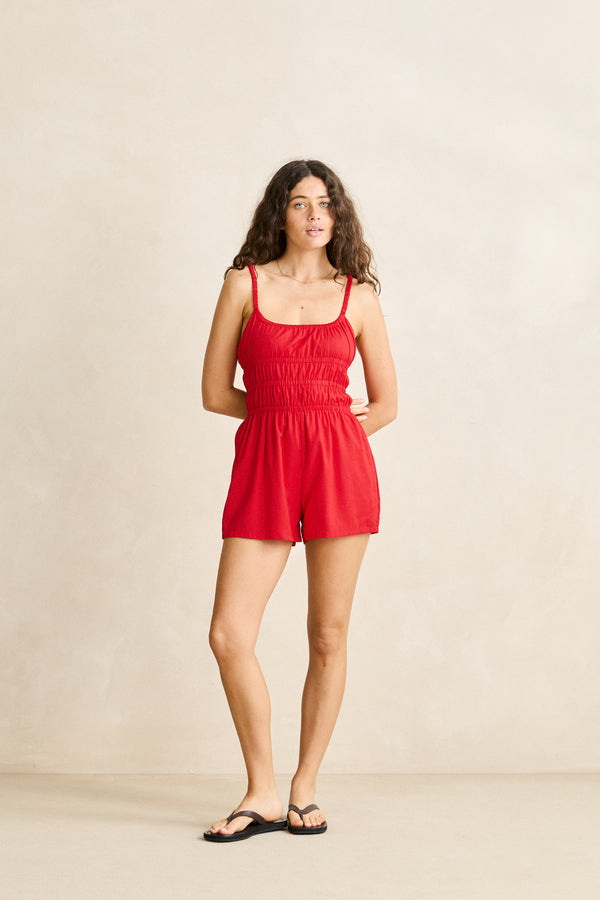 Luca Playsuit Cherry