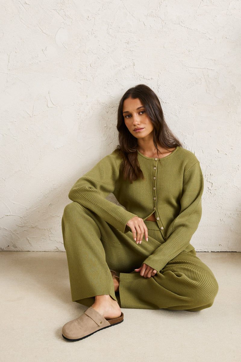 Everday Knit Cardigan Sage