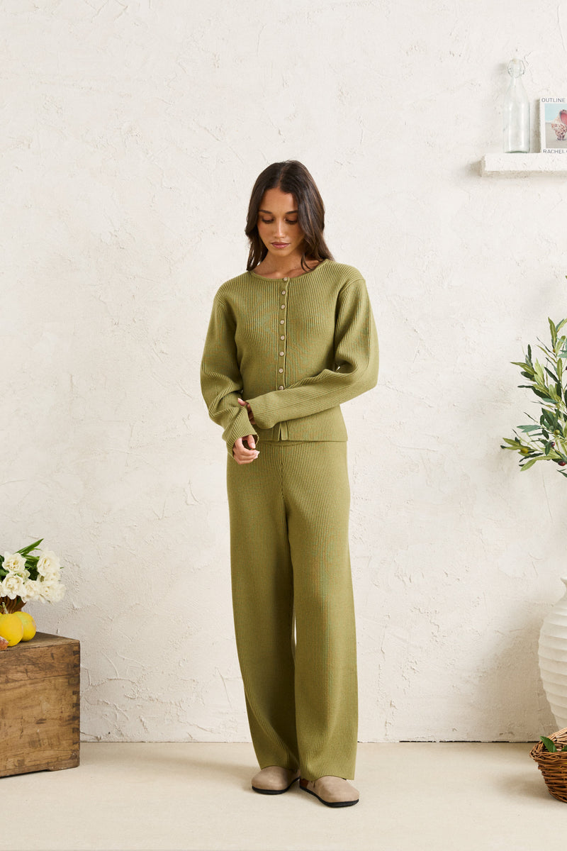 Everday Knit Cardigan Sage