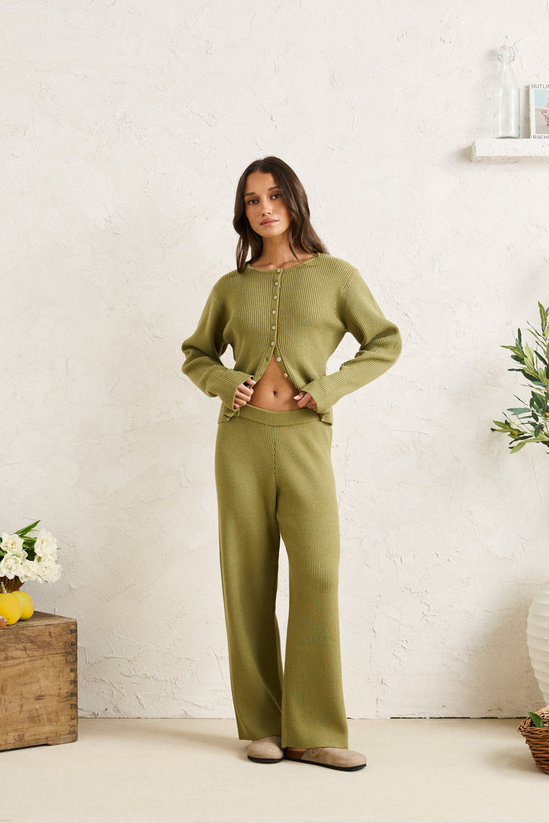 Everday Knit Cardigan Sage