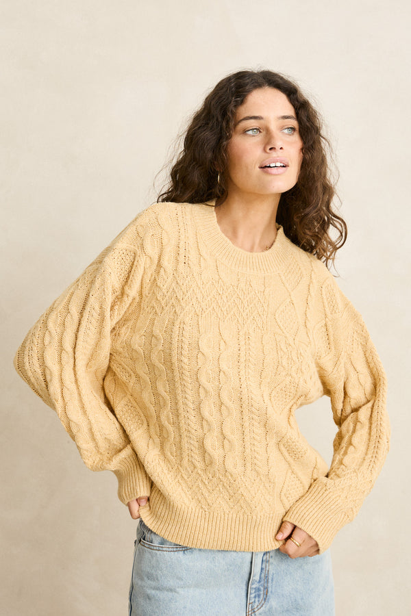 Patchwork Sweater Sand