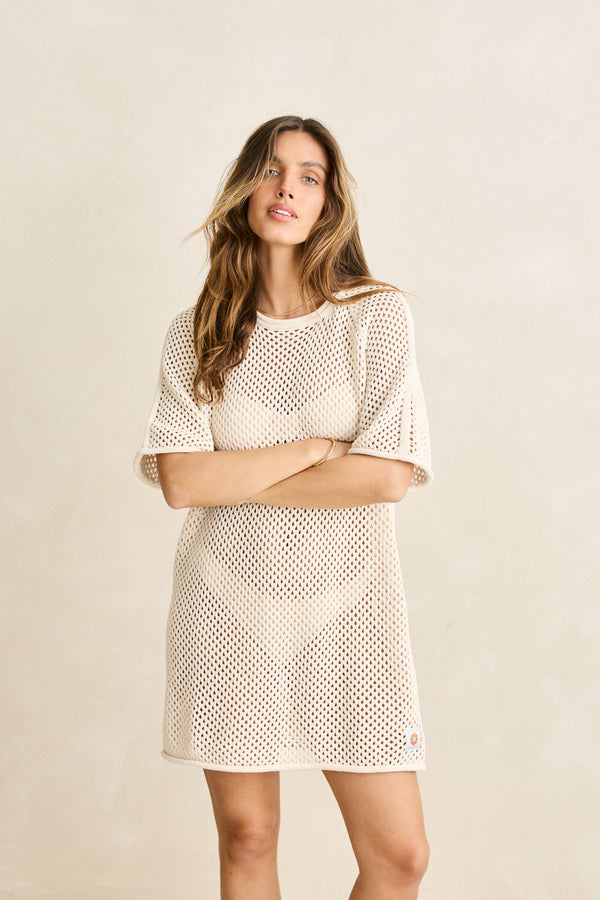 Fisherman Boyfriend Knit Tee Natural