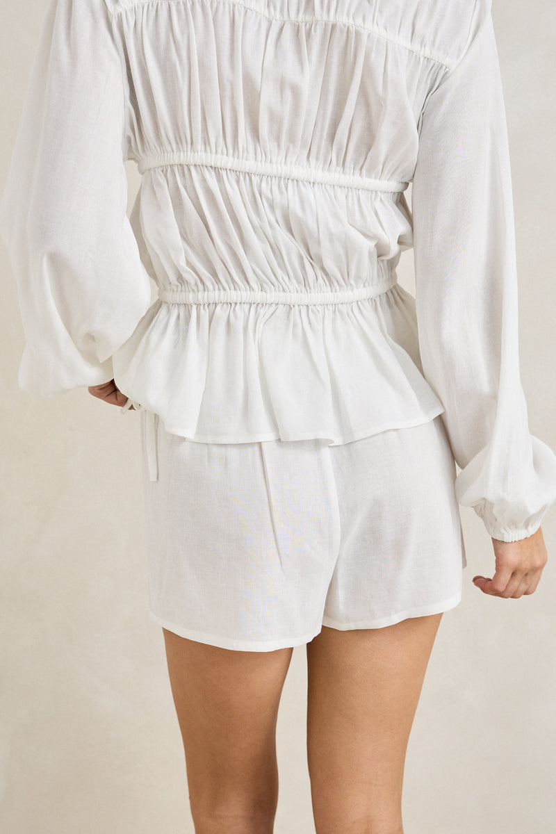 Pippa Tie Side Short White