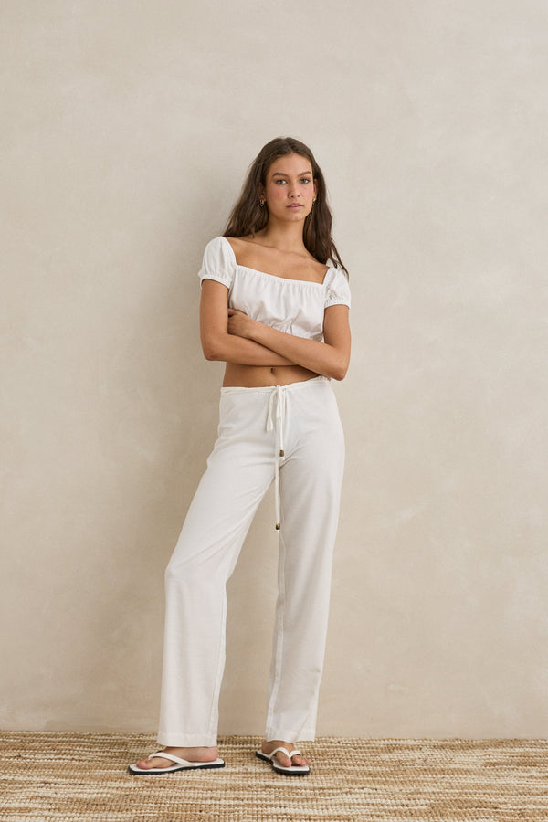 Ravello High Rise Linen Pant
