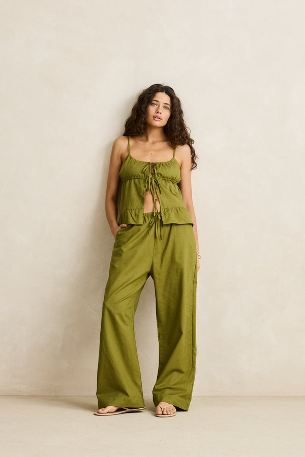 Del Mar Linen Beach Pant Dill