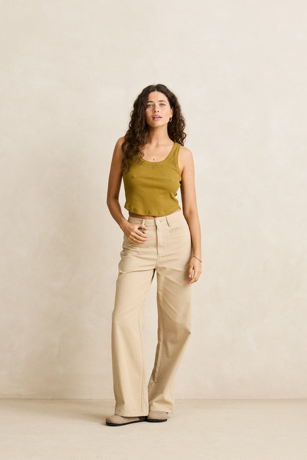 Sundown High Waist Pant Sand