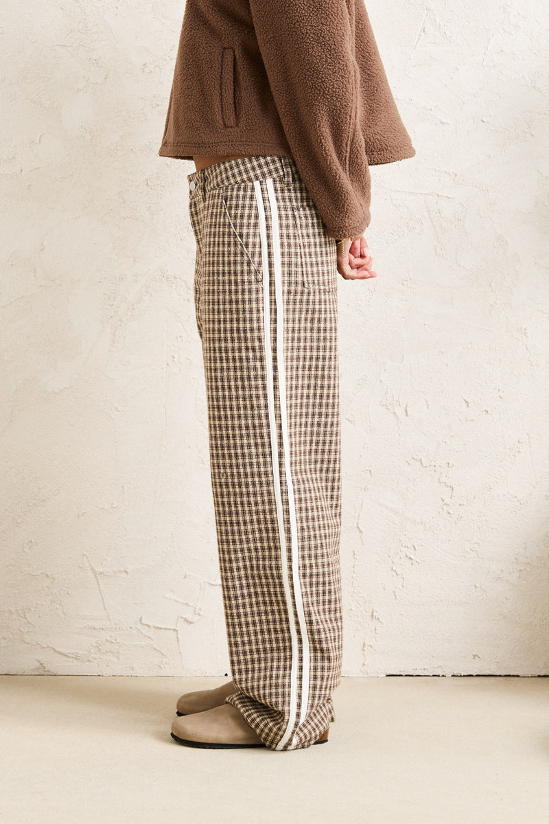 Milly Check Pant Brown