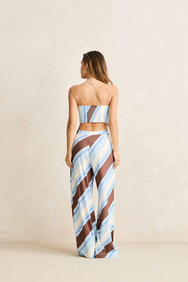 Siesta Stripe Pant  Sky