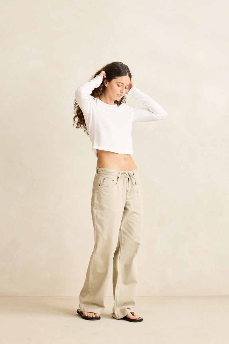 Charlie Low-Rise Pant Natural