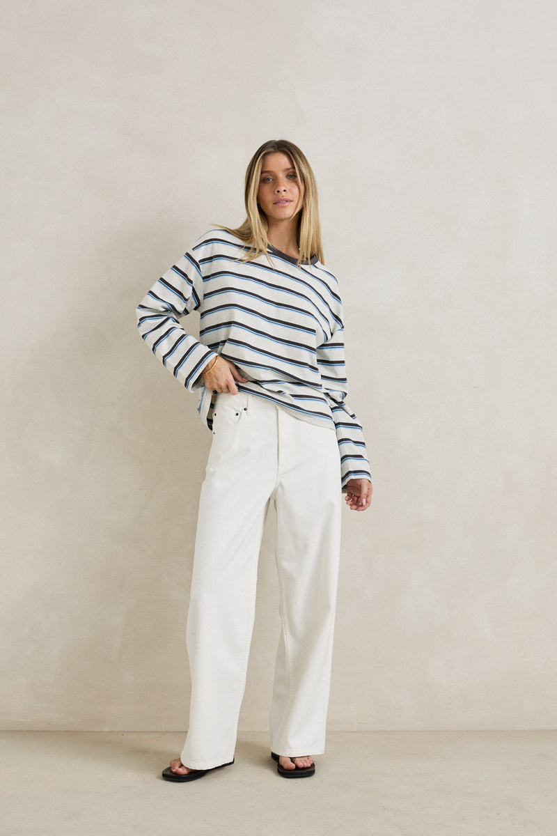 Zali Boyfriend Jean White