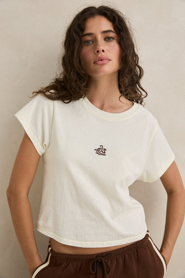 Flur Printed Tee Cream