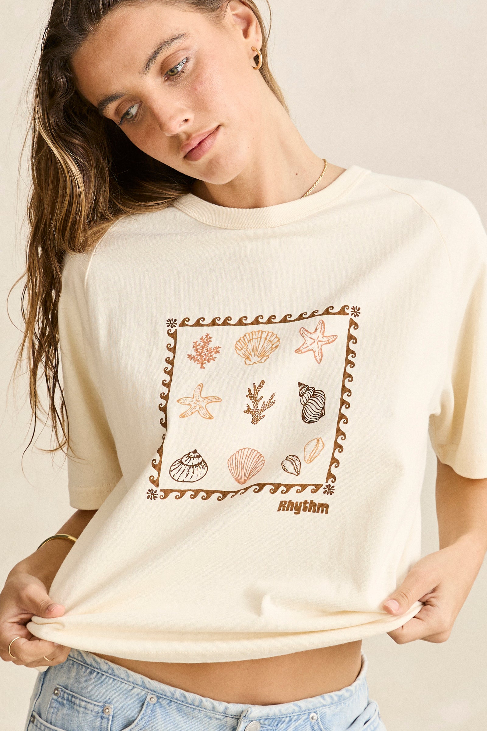 Sea Ranch Shell Tee Vintage White – Rhythm