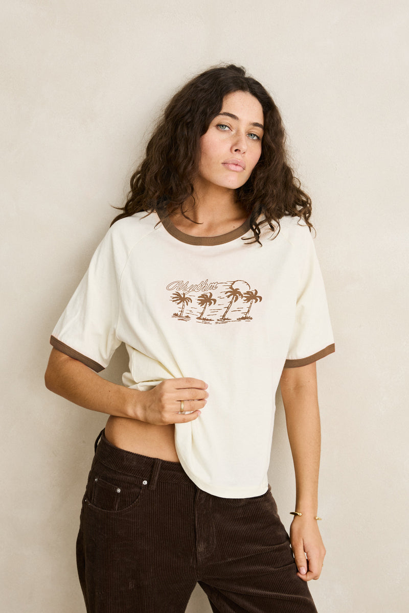 Palma Printed Tee Brown