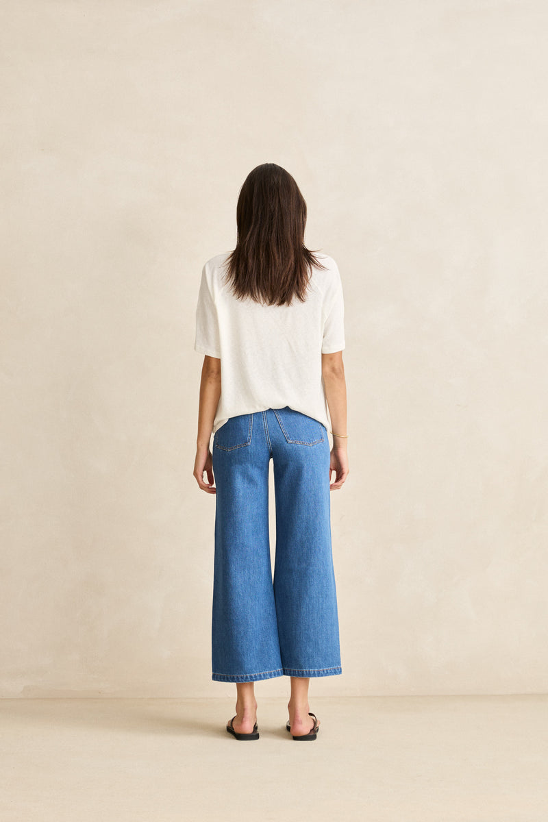 Essential Linen Ss T-Shirt Natural