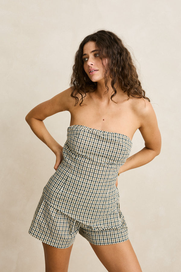 Lottie Check Short Brown