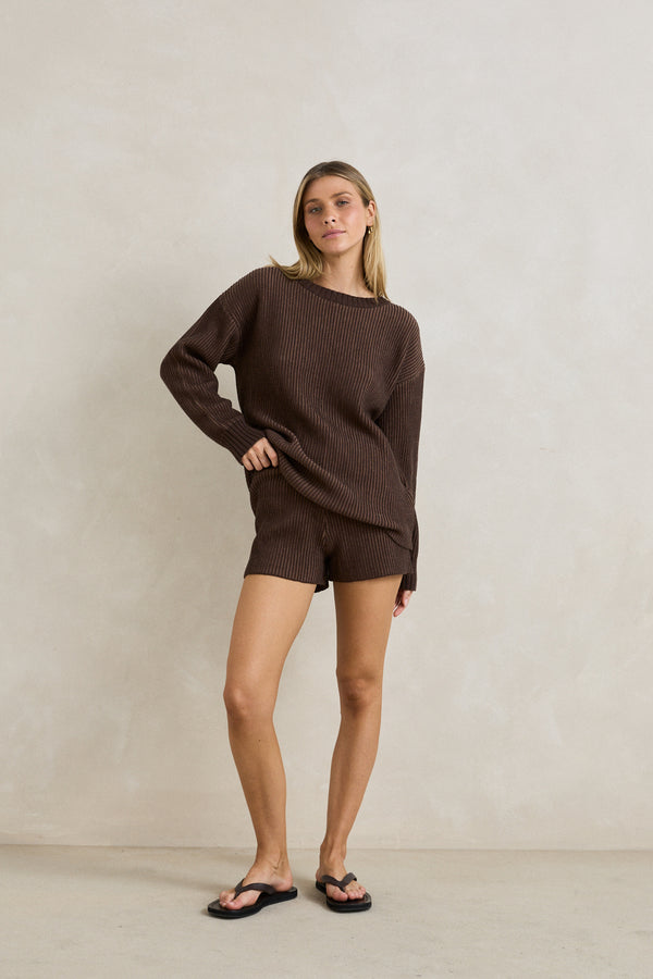 Lula Knit Short Taupe