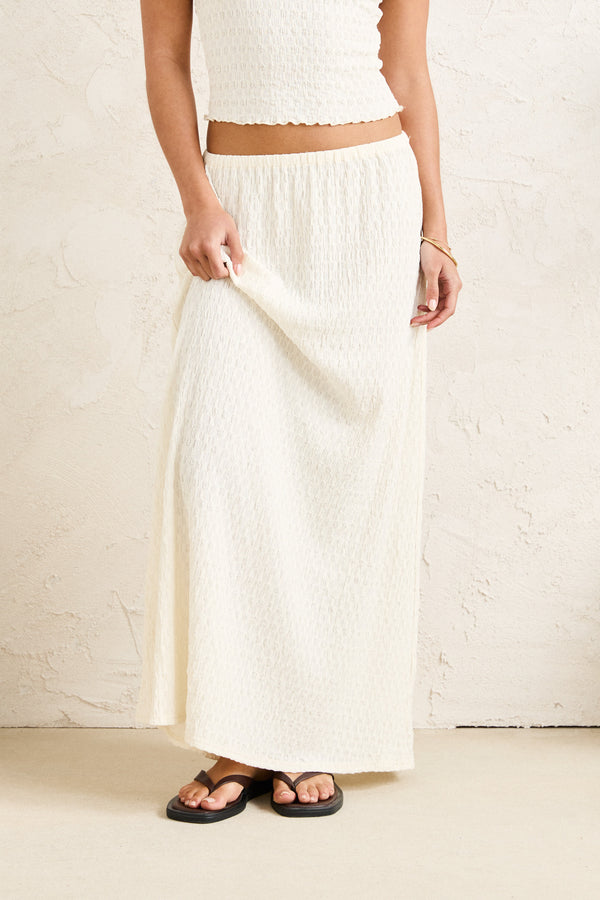 Maya Lace Skirt White